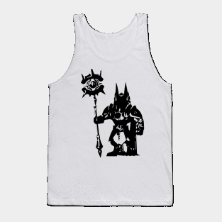 Anubis minimal silhouette white Tank Top